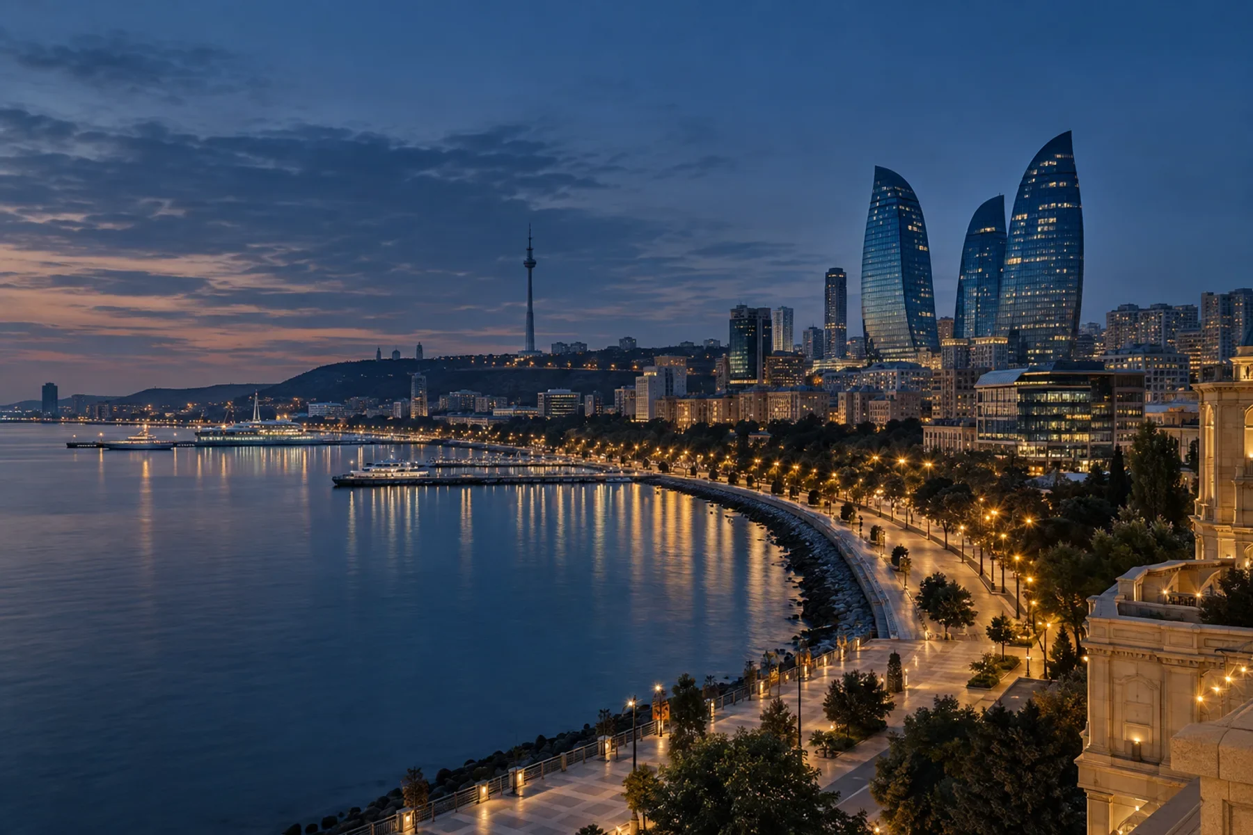 Azerbaycan · Baku · Kaspischer Korridor